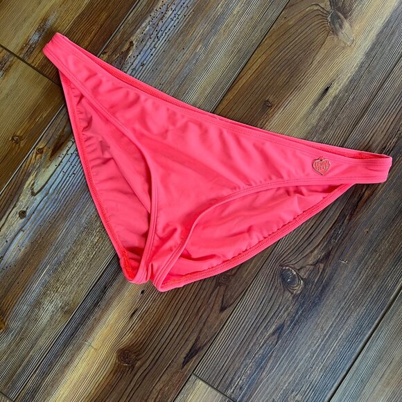 Body Glove Smoothies Salmon Bikini Bottoms with Sexy Heart-Shaped Charm Size XL - Picture 1 of 5
